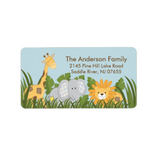 Baby Safari Jungle Address Label