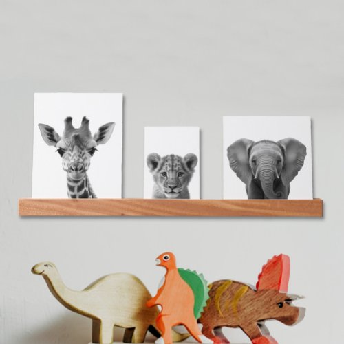 Baby Safari Jungle Animals Nursery Elephant Lion Picture Ledge