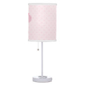 Baby Safari Pink Sleepy Giraffe Nursery Art Gift Table Lamp (Right)
