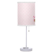 Baby Safari Pink Sleepy Giraffe Nursery Art Gift Table Lamp (Left)