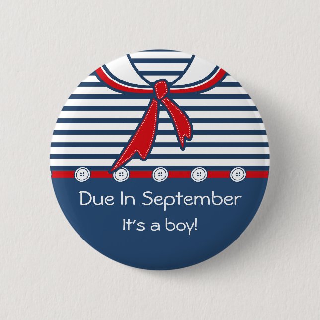 Baby Sailor Suit B Pinback Button (Front)
