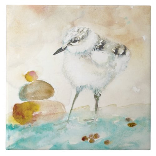 Baby Sandpiper Ceramic Kitchen Tile