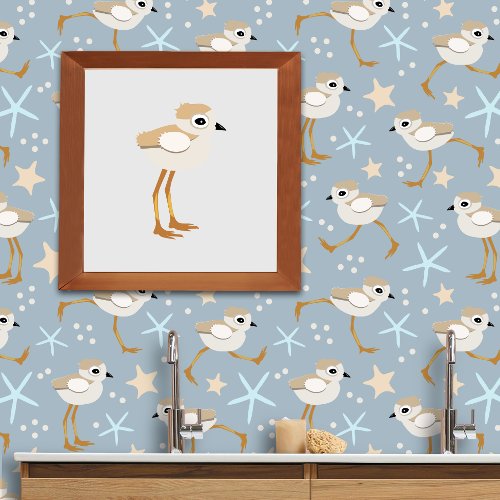 Baby Sandpiper or Piping Plover Chick Poster