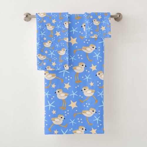 Baby Sandpipers Piping Plover Beach House Bath Tow Bath Towel Set