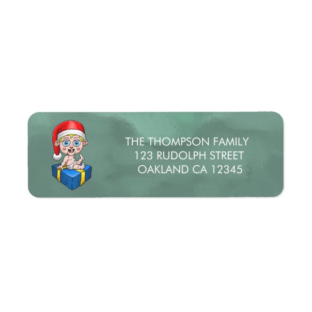 Baby Santa Claus Label (Front)