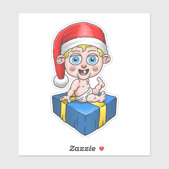Baby Santa Claus Sticker (Sheet)