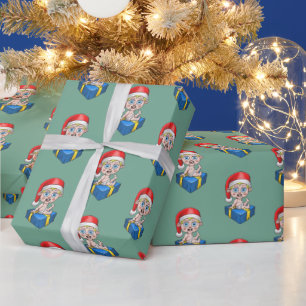 Baby Santa Claus Wrapping Paper