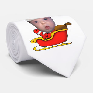 Baby Santa on Christmas Eve Neck Tie