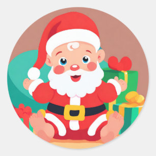 Baby Santa Playful illustration Sticker