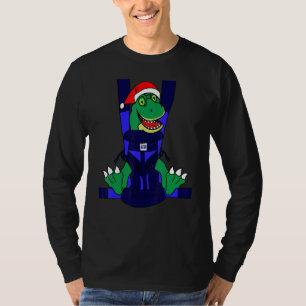 Baby Santa T Rex Funny Cute Dinosaur Boy Christmas T-Shirt