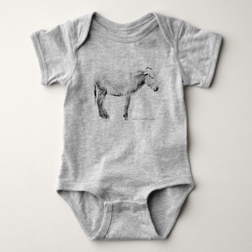 Baby Scarlett Hates the Rain Donkey One_Piece Baby Bodysuit