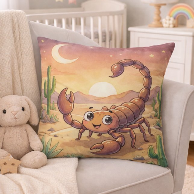 Baby Scorpio Zodiac Nursery Kids Throw Pillow (Creator Uploaded)