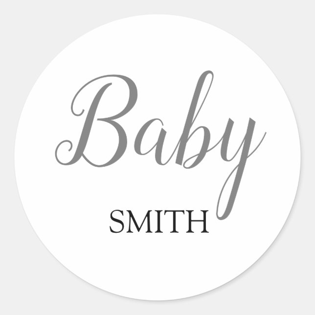 Baby Script Custom Name Stickers (Front)