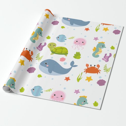 Baby Sea Animals  Wrapping Paper