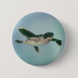 Baby Sea Turtle Button