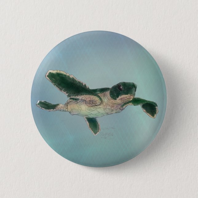 Baby Sea Turtle Button (Front)