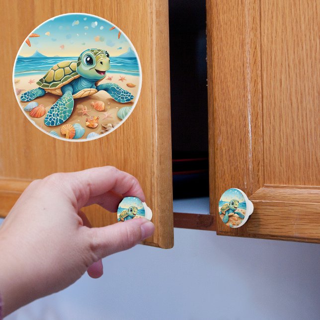 Baby Sea Turtle  Ceramic Knob (Creator Uploaded)