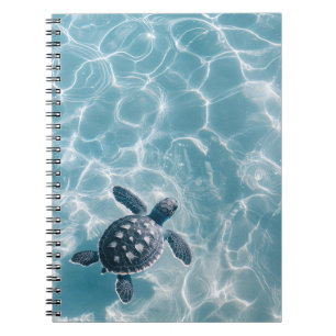 Baby Sea Turtle in Clear Water Notebook