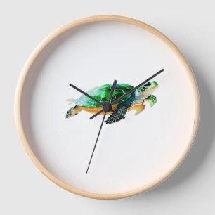 Baby Sea Turtle Moving Toward the Sea Clock