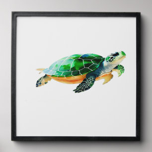 Baby Sea Turtle Moving Toward the Sea Peel And Stick Photo Tile