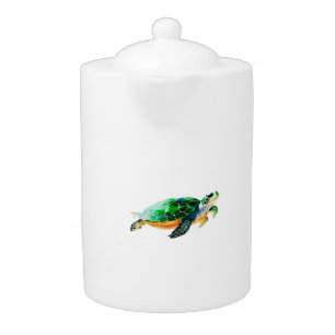 Baby Sea Turtle Moving Toward the Sea Teapot
