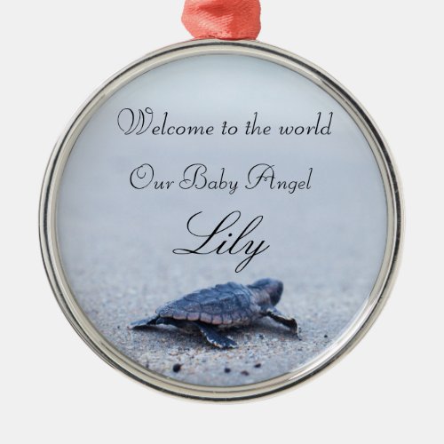 Baby sea turtle ornament baby shower gift