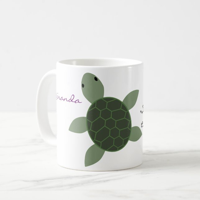Baby Sea Turtle Personalized Mug (Front Left)