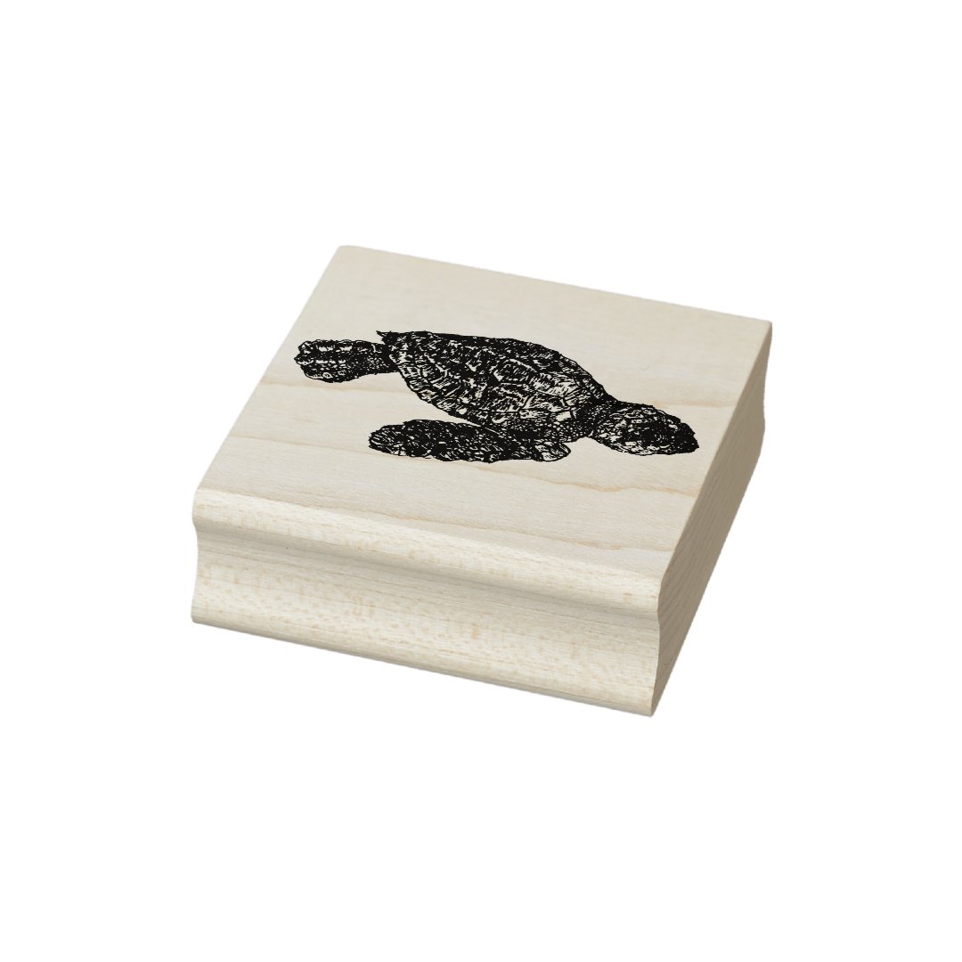 Baby Sea Turtle Rubber Stamp | Zazzle