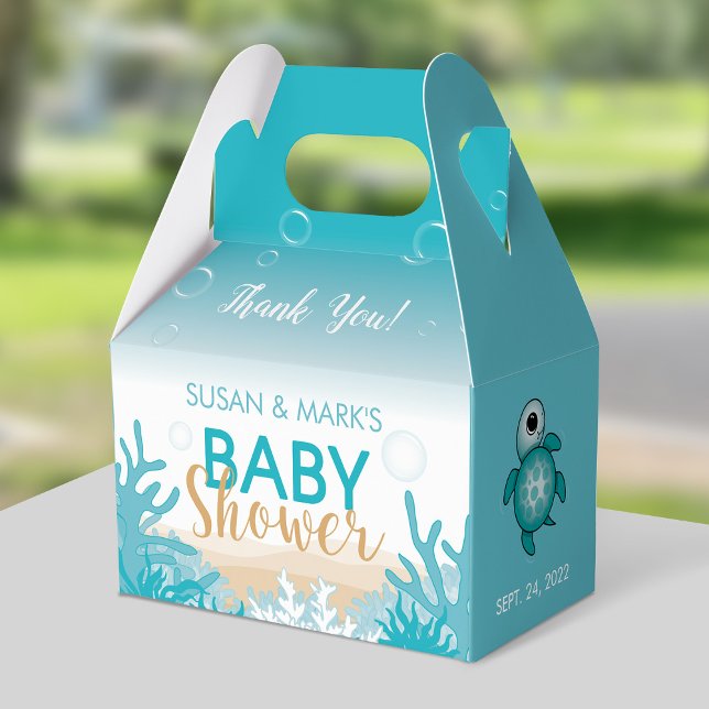 Baby Sea Turtle Theme Baby Shower Gable Box (Creator Uploaded)