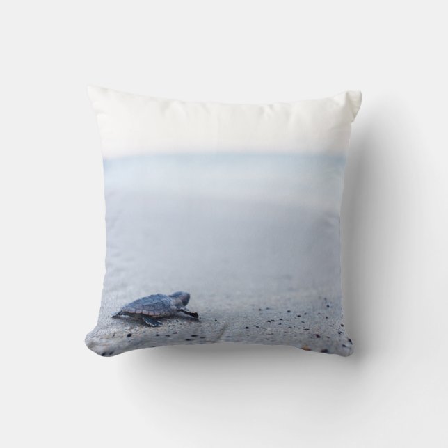 baby sea turtle throw pillow (Front)