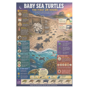 Baby Sea Turtles - Remarkable First Journey Gallery Wrap