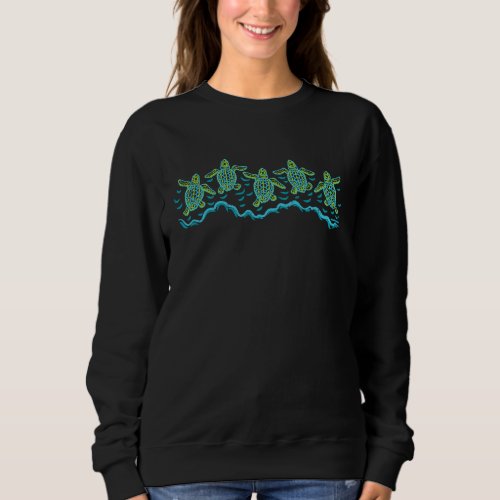 Baby Sea Turtles Vintage Beach Sweatshirt
