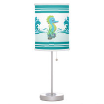 Baby Seahorse | Blue Tall Table Lamp