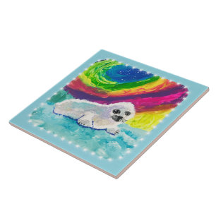 Baby Seal "Art by Kids" Ceramic Tile