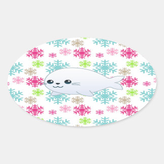 Baby Seal & Color Snowflakes