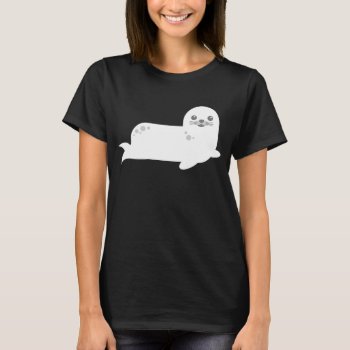 Baby Seal Ocean Animals Tshirt  White by funny_tshirt at Zazzle