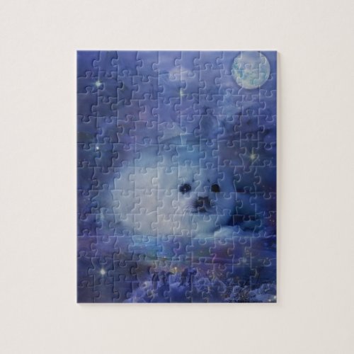 Baby Seal on Ice _ Beautiful Seascape Jigsaw Puzzle