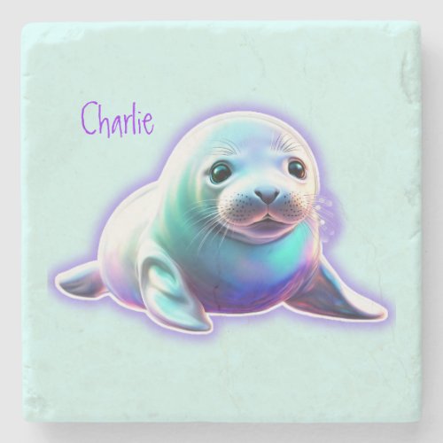 Baby Seal  Stone Coaster