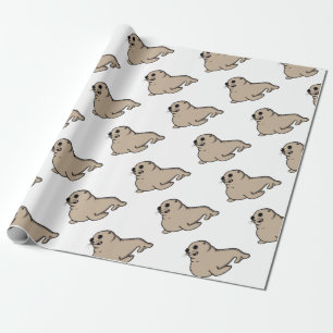 Baby seal wrapping paper