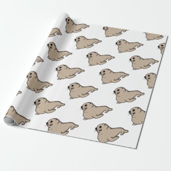 Baby Seal Wrapping Paper by Dozzle at Zazzle
