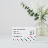 Baby Second Hand Store Business Card (Standing Front)