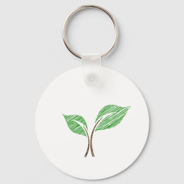 Baby seedling sketched keychain (Front)