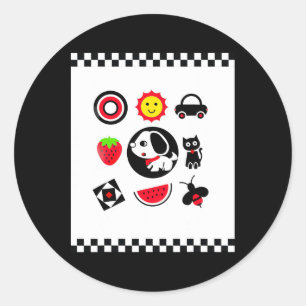 Baby Sensory Gift For New Mum Dad Parents Classic Round Sticker