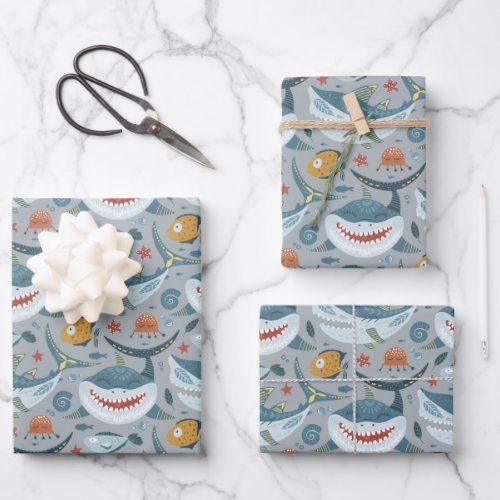 Baby Shark 1st 2nd 3rd Kids Birthday Gifts Favor Wrapping Paper Sheets