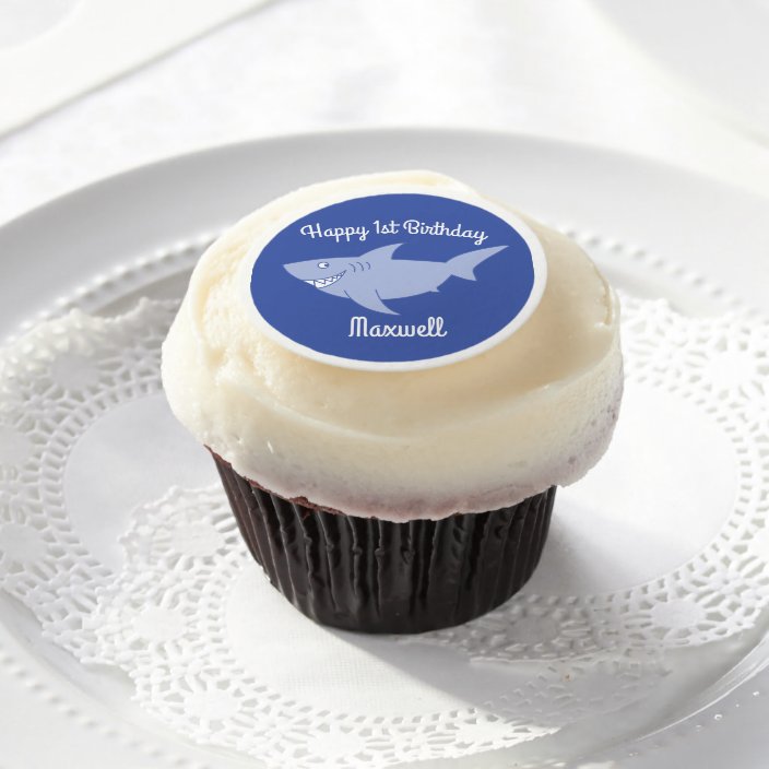 Baby Shark 1st Birthday Cupcake Frosting Decor Edible Frosting