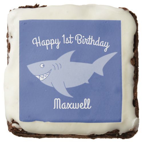 Baby Shark 1st Birthday Party Brownies