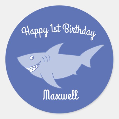 Baby Shark 1st Birthday Sticker Seals