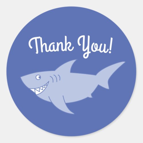 Baby Shark 1st Birthday Thank You Sticker Seals