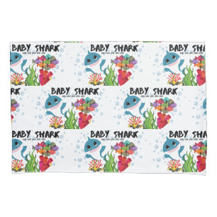 Baby Shark and Fish Pillow Case