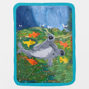 Baby Shark "Art by Kids" Blanket